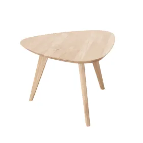 Kisasztal, ovális, fehérített tölgyfa, 67x69 cm - Orbetello