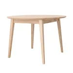 Asztal, kerek, fehérített tölgyfa, 110 cm - Orbetello