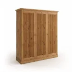 Szekrény, háromajtós, tömör fenyő, tölgyfa szín - Rosella