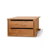 Modul két fiókkal az alacsony ruhásszekrényhez, tömör fenyő, tölgyfa szín - Rosella