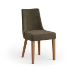 Szék szövet bevonattal, fa lábakkal - khaki - R23 Carini