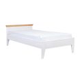 Posteľ, borovica, farba biela - dub, séria Marone Kids, rozmer 90 x 200 cm