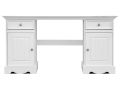Písací stôl, borovica, farba biela, séria Belluno Elegante
